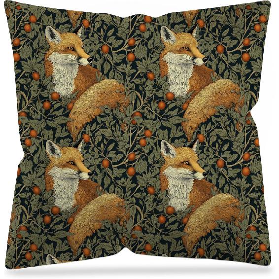 Vintage Floral Deer Pillow Covers, Cottagecore Room Home Decor, Art Nouveau Botanical Forest Deer Decorative Pillow Covers for Home Bedroom Living
