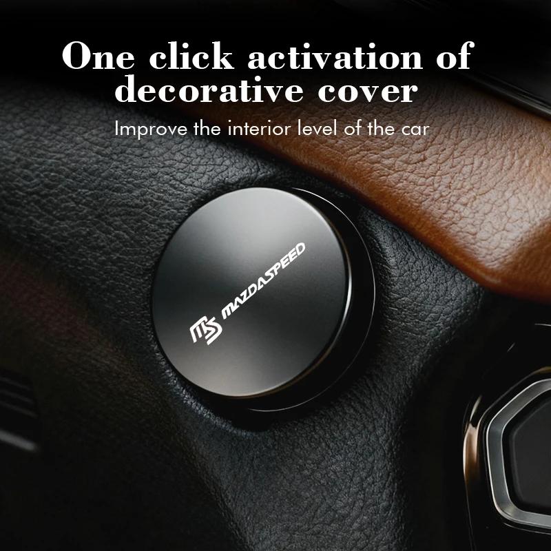 Rotary Ignition Start Stop Button Protector for Mazda CX-5 CX-30 3 6 Axela Atenza CX-4 CX-8 CX-9 Auto Supplies Decor CC2