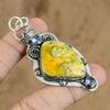 Bumble Bee Jasper Stone Tanzanite Quartz Trendy Boho Pendant Jewelry 925 Silver