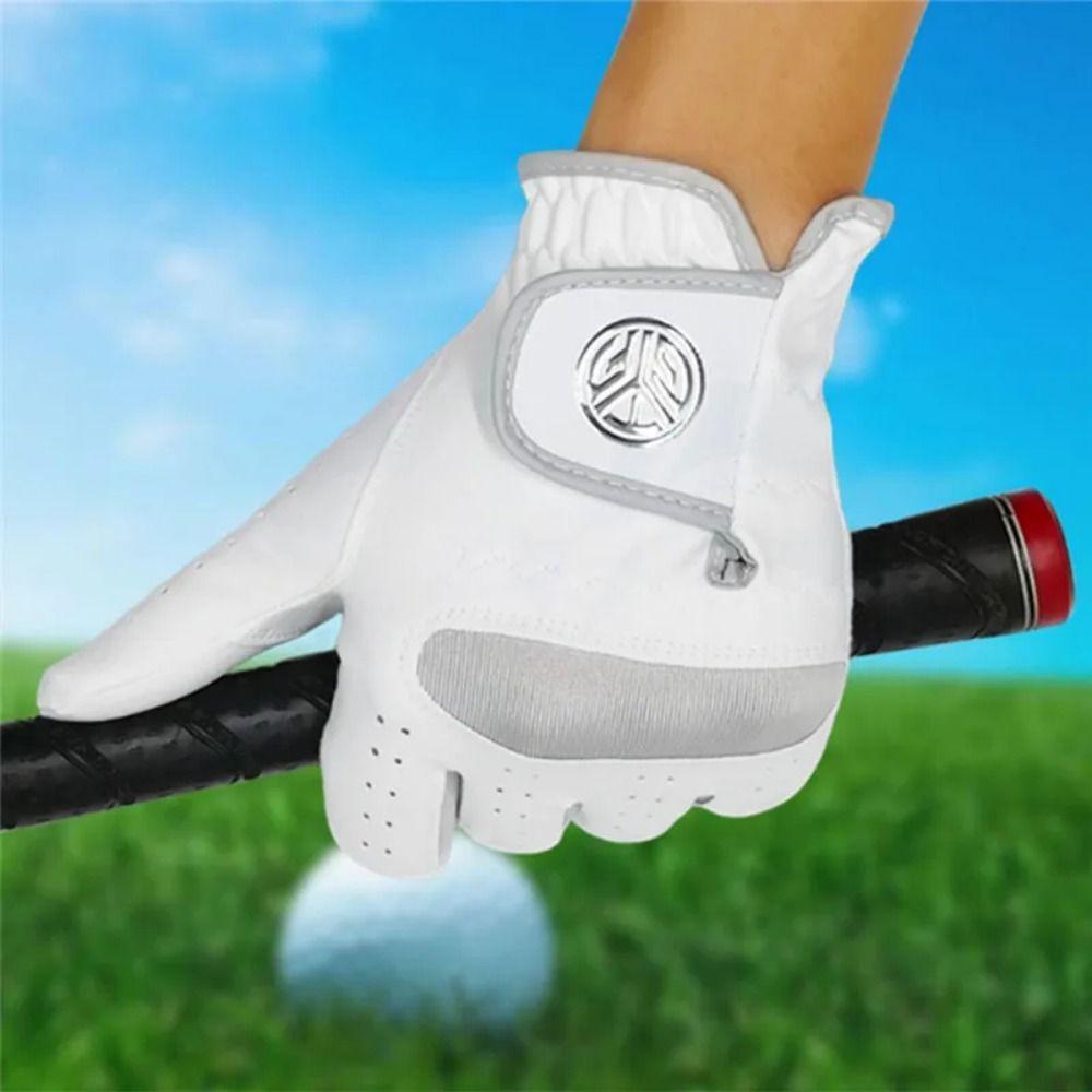 Micro Fiber Men's Sports Golf Glove Breathable Golf Gloves Ultra-fiber Cloth Golfing Glove  Male