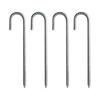 4 Pcs High Strength Garden Stake Tent Peg Galvanized Steel J Hooks Nails