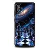 Universe Starry Sky Moon Phone Case for Samsung Galaxy A55 A35 A17 A07 A15 A13 A25 A51 A71 A72 A73 A32 A52 A52S A41 5G Soft TPU