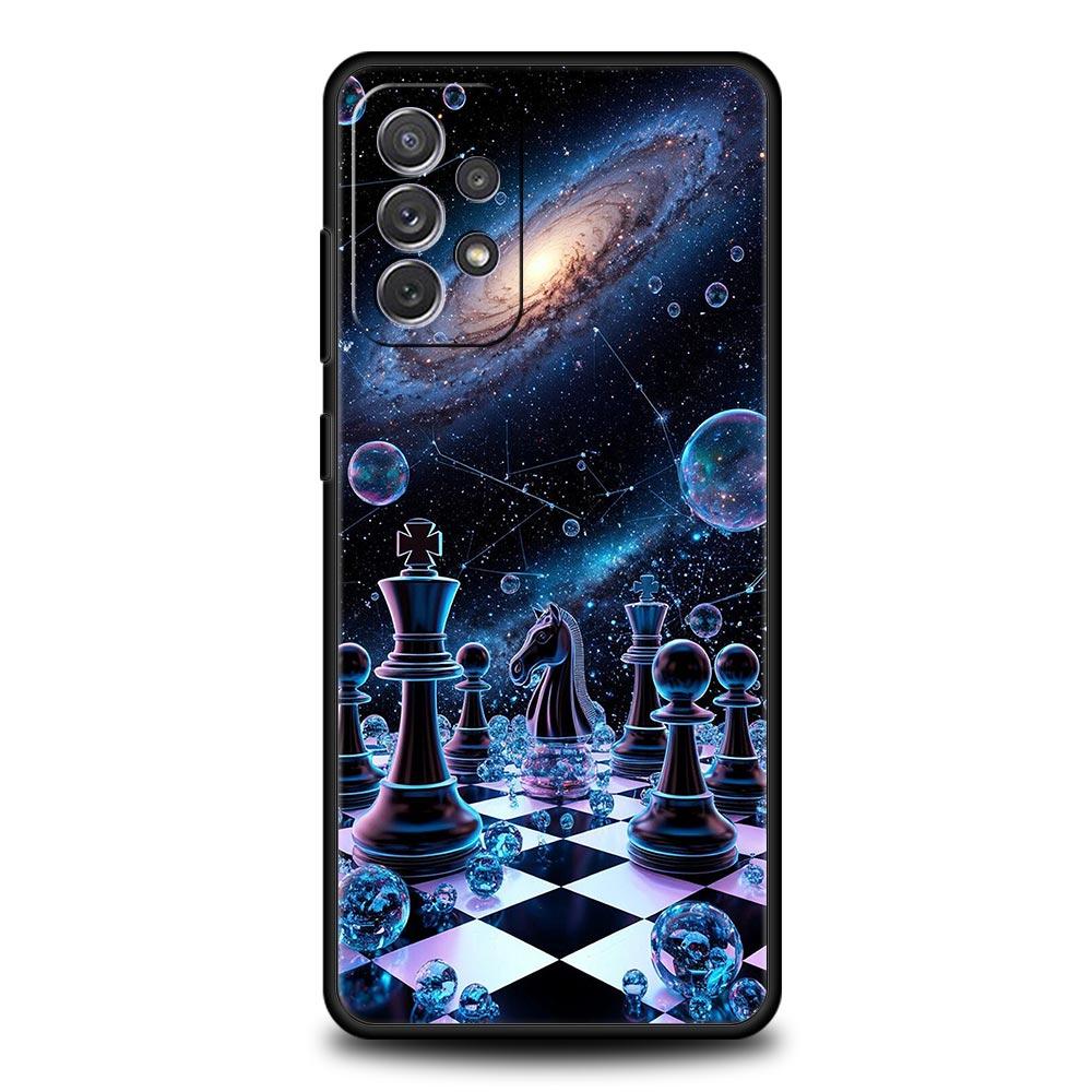 Universe Starry Sky Moon Phone Case for Samsung Galaxy A55 A35 A17 A07 A15 A13 A25 A51 A71 A72 A73 A32 A52 A52S A41 5G Soft TPU