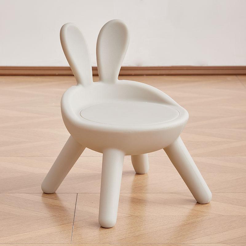 1Pc cute rabbit shape back chair, animal chair, plastic back chair, indoor small bench, shoe changing stool