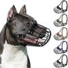 Breathable Metal Basket Muzzle for Pitbull Amstaff Staffordshire Terrier Large Dogs