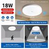 Motion Sensor LED Ceiling Light, Human Body/Radar Sensor, 18W/24W 6500K White for Hallway Stairway Bathroom Garage