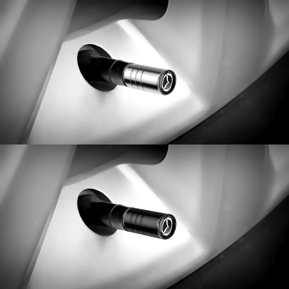 4pcs Car Badges Wheel Tire Valve Caps Tyre Stem Covers Auto Accessories For Mazda CX5 CX30 CX3 CX7 2 3 Bk 6 Gg Gj 3 6 2 MS SPEED