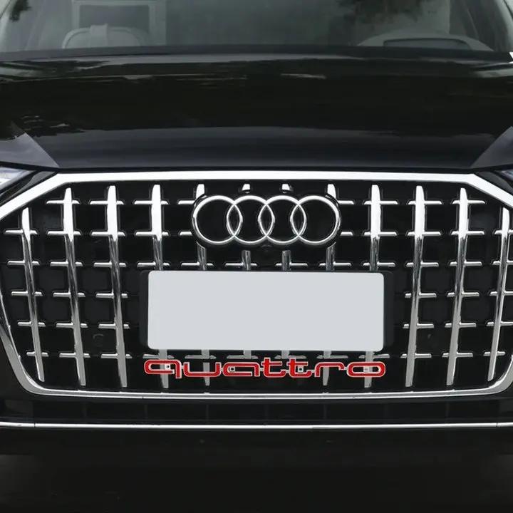 For 108a car front grille quattro badge suitable for S4 S5 RS3 RS4 RS6 A3 A4 A5 A6 A6L A7 A8 Q3 Q5 Q7 S3 Q1 Q2 A1a108