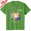 Unisex s Summer Fashion Short Sleeve Tee Orange Black Dynamic Splatter Art Print Casual Trendy Fashion Comfortable Daily Wear Tops