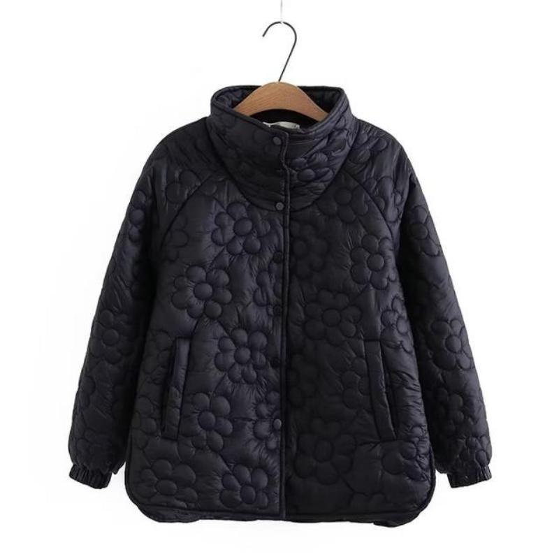 Winter Clothes Are Thin Loose Embossed Casual Padded Jacket Coat