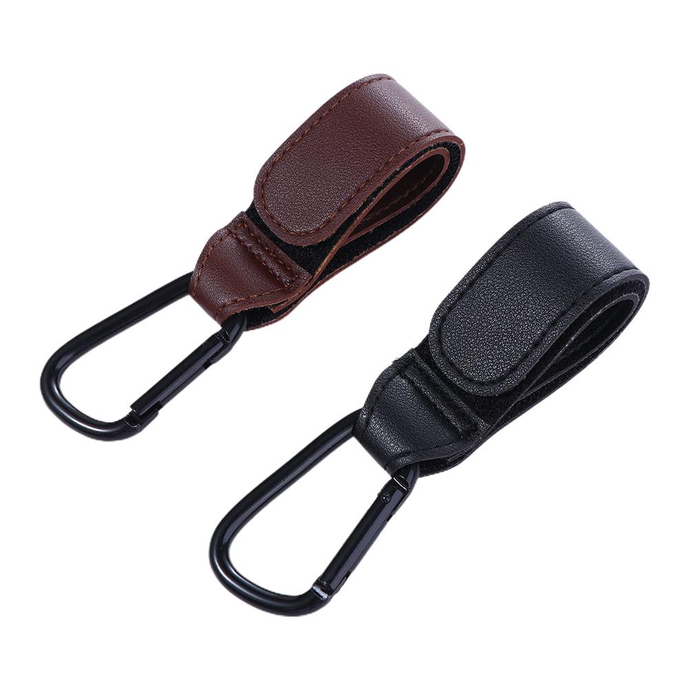PU Leather Hanging Bags Cart Organizer Baby Bag Stroller Hook Pram Hook Stroller Hooks Clips