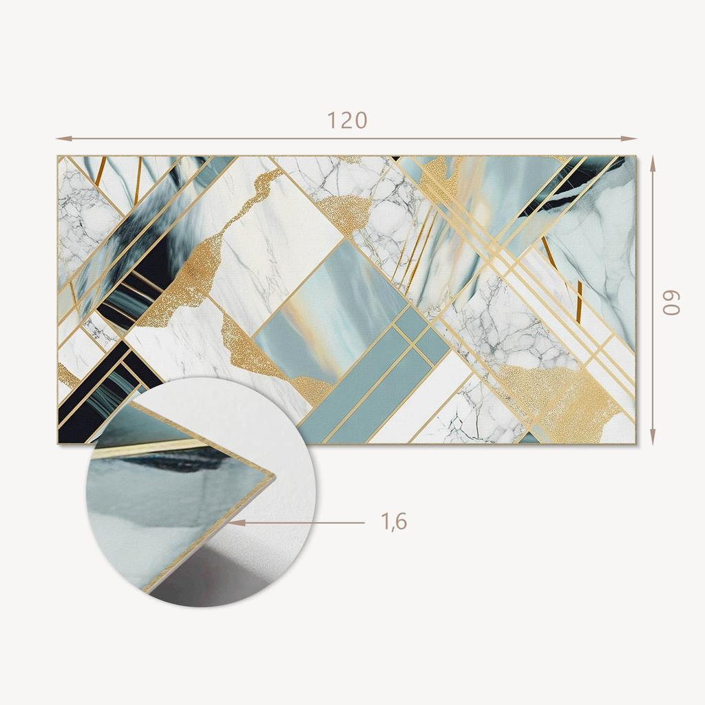 Self-Adhesive Vinyl Panel - Printed Decoration 120x60 cm Marble Geometry Patterns