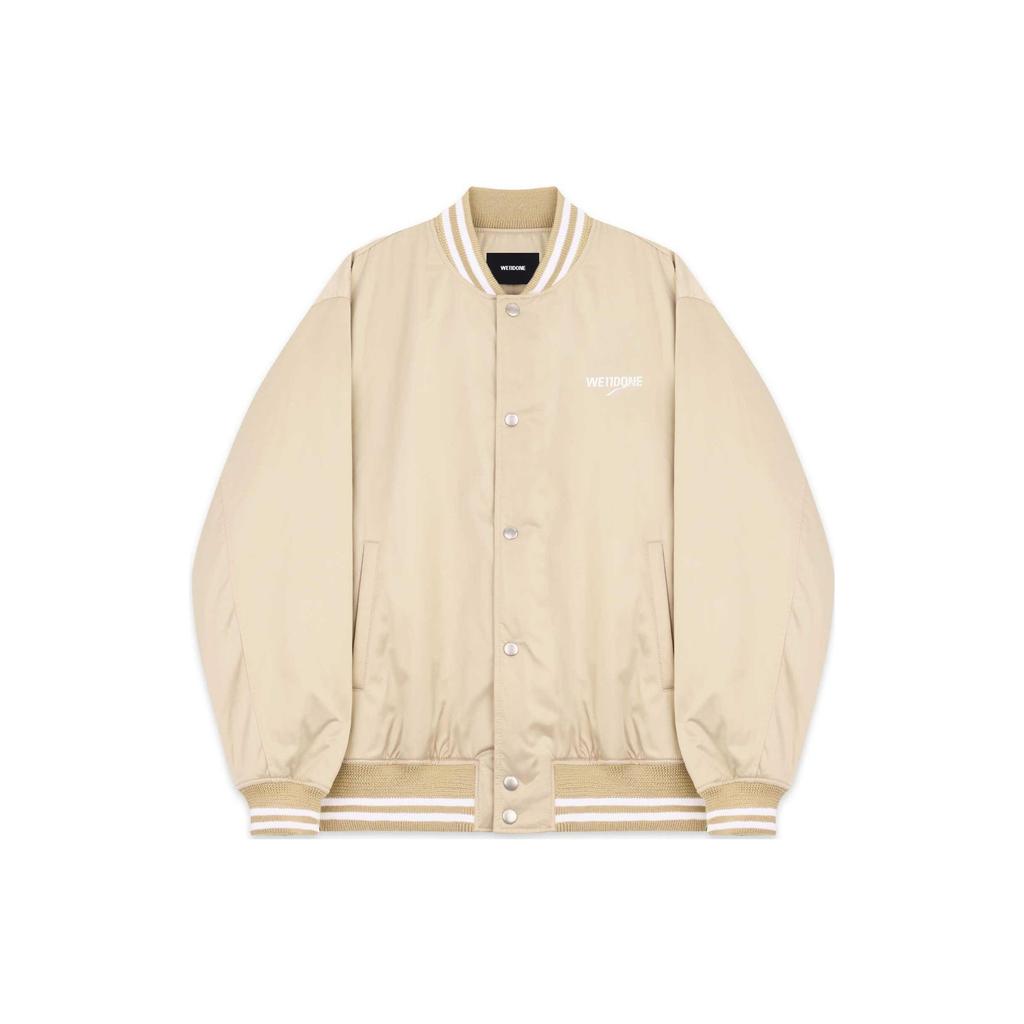 WE11DONE FW22 Baseball Jacket Unisex Ecru WD-JP3-22-030-U-BG