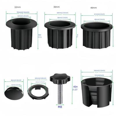 1 Set Sun Umbrella Base Bracket Accessories Plastic Pipe Sleeve Fixing Screws Patio Parasol Umbrella Base Stand
