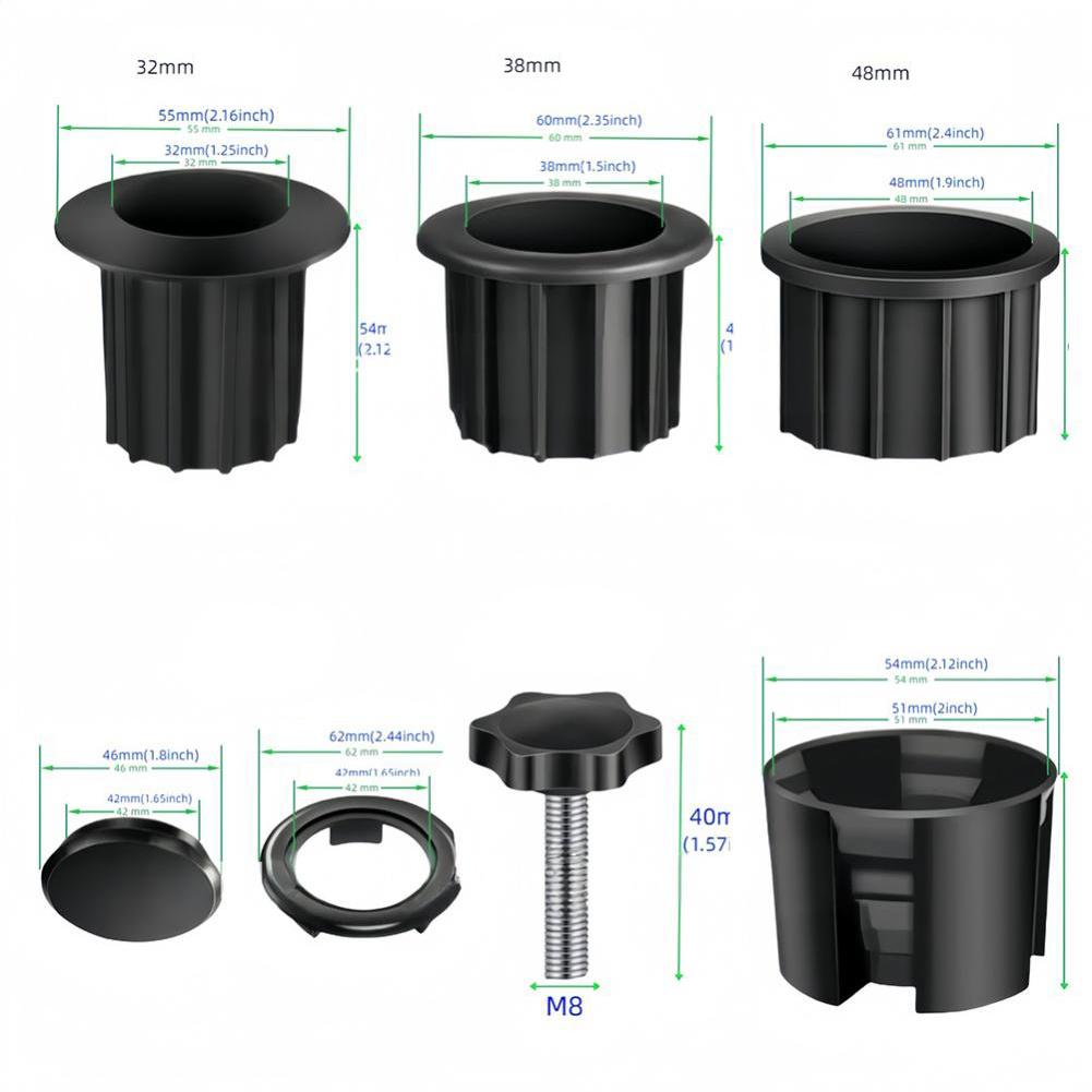 1 Set Sun Umbrella Base Bracket Accessories Plastic Pipe Sleeve Fixing Screws Patio Parasol Umbrella Base Stand