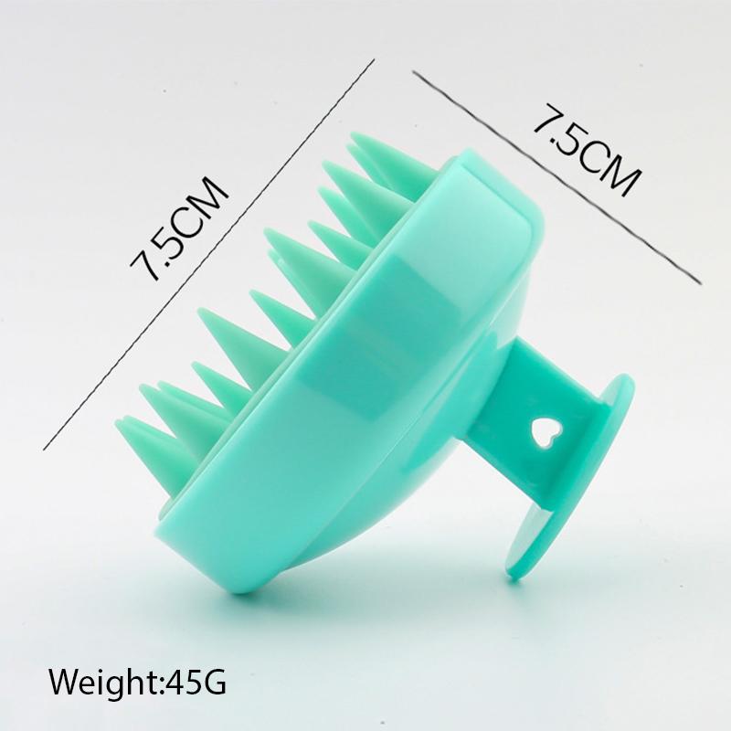 

Силиконовая щетка для волос очищает кожу головы и массирует меридианы крови для взрослых и детей зелёный