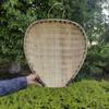 Bamboo Weaving Winnowing Basket for Washing Rice and Vegetables, Draining, and Drying - Handmade Green Bamboo Strips for Home and Restaurant Use
