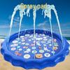 Sprinkler Pad: Verdickte PVC-Delfin- und Buchstaben-Design-Kinder-Außen-Wasserspielmatte, Haustierfreundlich