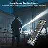 Flat EDC Flashlight Solar Rechargeable 7-Mode Slim Pocket Flashlight with Magnetic Base & Clip for Working Camping Repairing