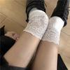 Women's White Lace Thigh-High Stockings - Sexy Style Over-the-Knee with Long Boots, Autumn Japanese Trend.