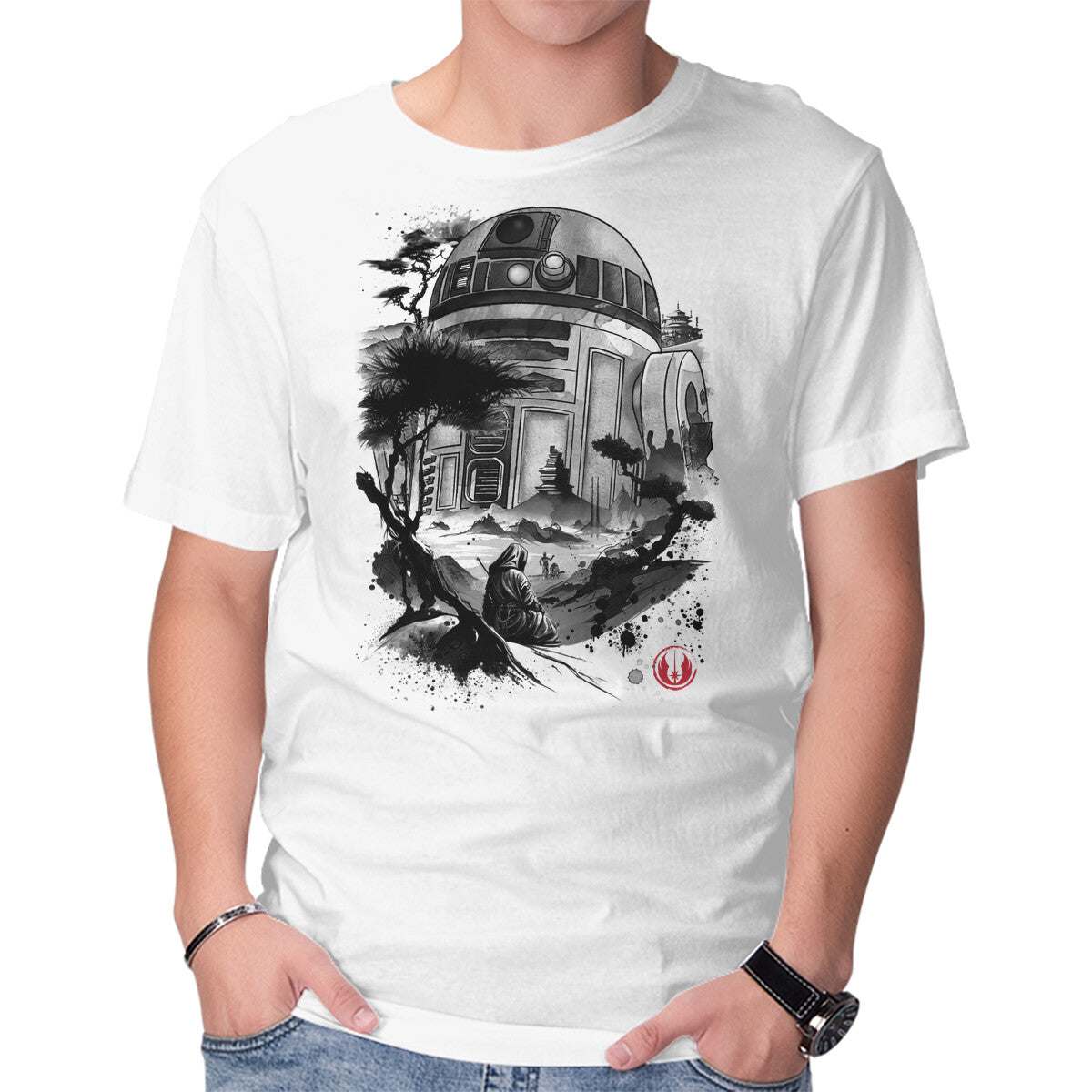Unisex Crew Neck T-Shirt Astromech Droid Graphic Short Sleeve Casual Tee XXL