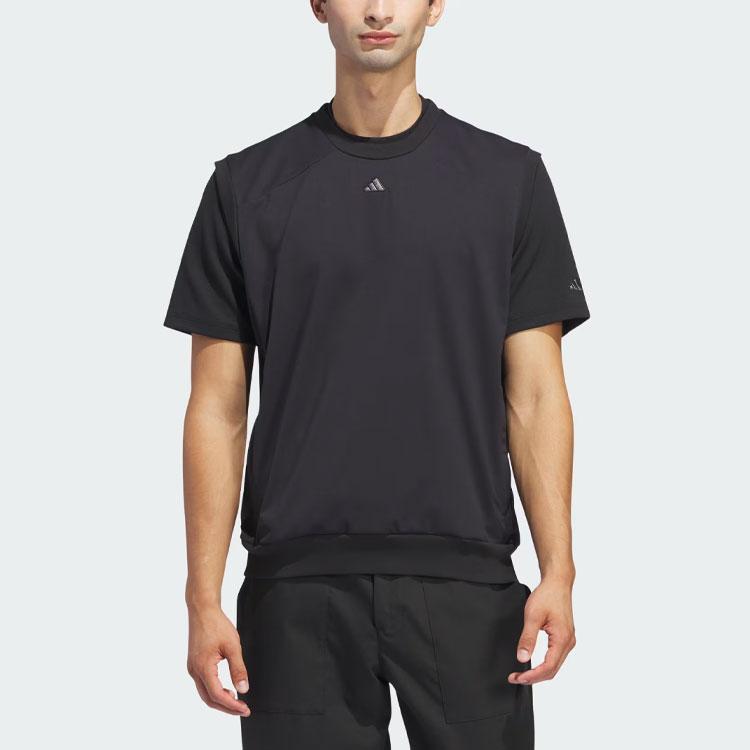 Adidas Go-To Vest Letter Pattern Print Round Neck Sleeveless Top Men Tops Black IU4714