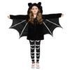 Costume Unisex da Pipistrello Vampiro per Bambini, Tuta con Cappuccio, Guanti, Pantaloni, Costume Cosplay di Halloween, Set Costume da Pipistrello