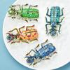 Men Women Enamel Scarab Brooch Fashion Insect Rhinestone Pin Beetle Badge Accessories