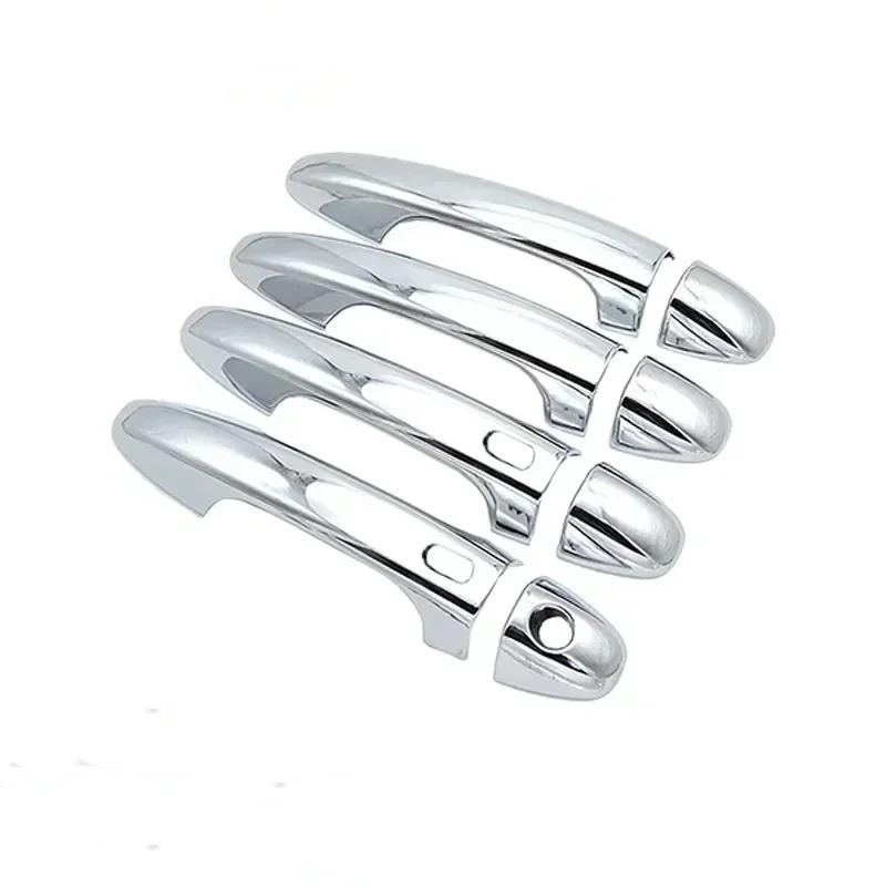 Decoration Door Bowl Handle Cover For Toyota Hilux Revo 2016- Cars Accessories Carbon Fiber Chrome Silver Exterior Styling