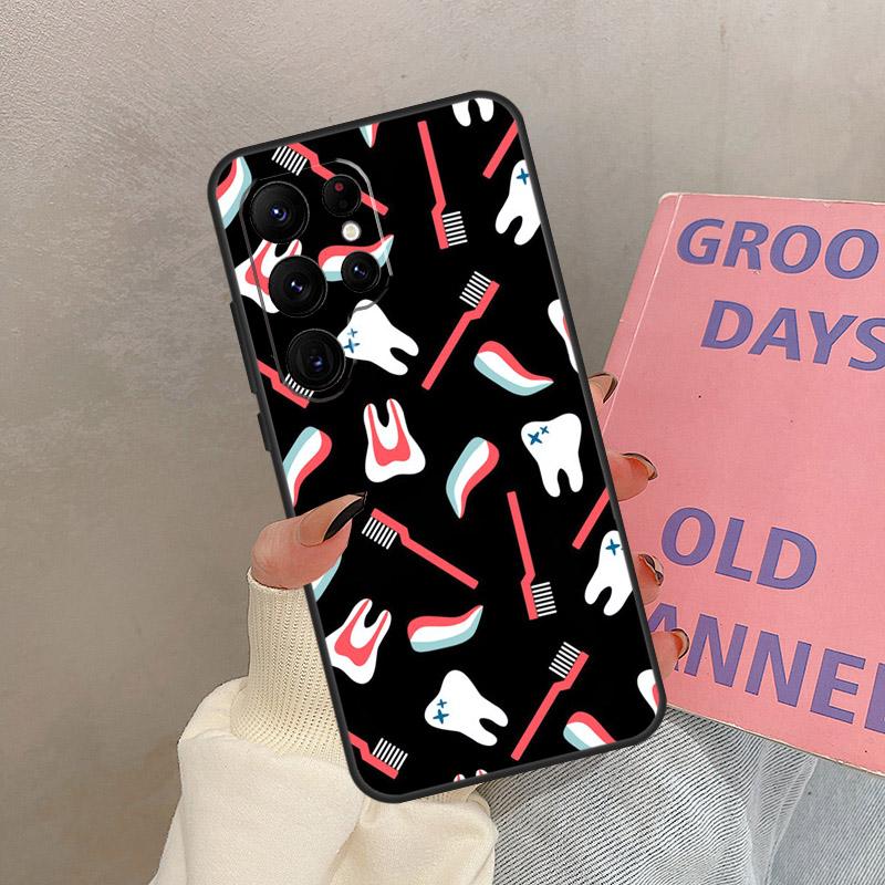 Dentist Tooth Dental Hygienist Case For Samsung Galaxy S25 Ultra S20 S21 S22 S23 S24 Ultra S9 S10 Plus S25 FE Cover Coque