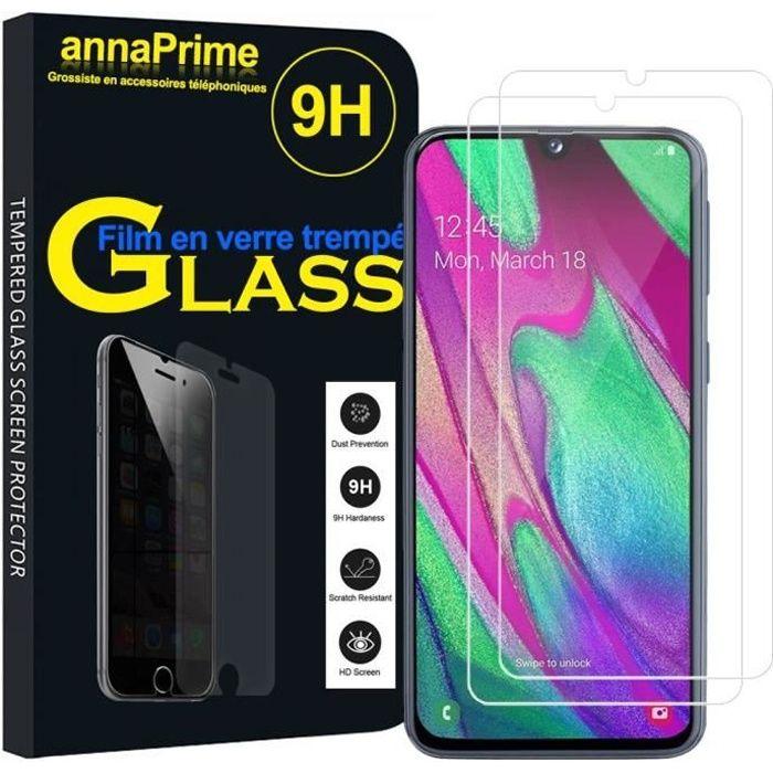 Pour Samsung Galaxy A40 5.9" SM-A405F: Lot - Pack de 2 Films de protection d'écran Verre Trempé