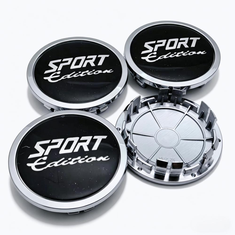 4pcs/Set 75mm / Clips 65mm Sport Edition Logo Emblem Badge Car Wheel Center Caps Wheel Hub Dust Cover Rim Hubcap Car Accessories