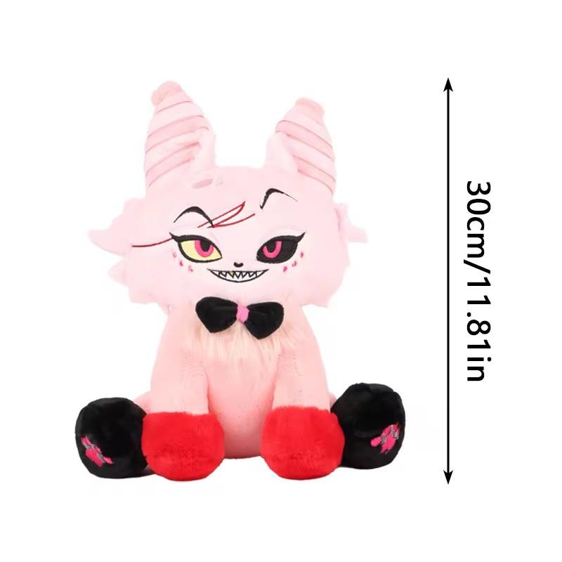 Peluche Chat Chaud Drôle Angel Dust Alastor TV Fans Collection Cadeau Mignon Coton Rembourré Poupée en Peluche Enfants pour Cadeau d'Anniversaire