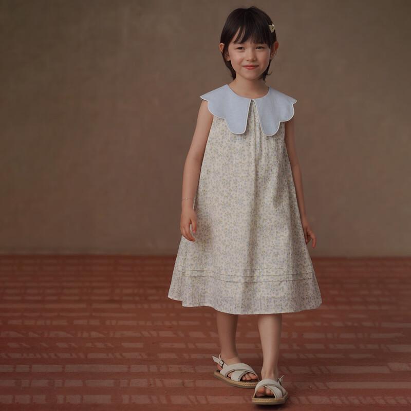 Girls' Summer Floral Sleeveless Dress