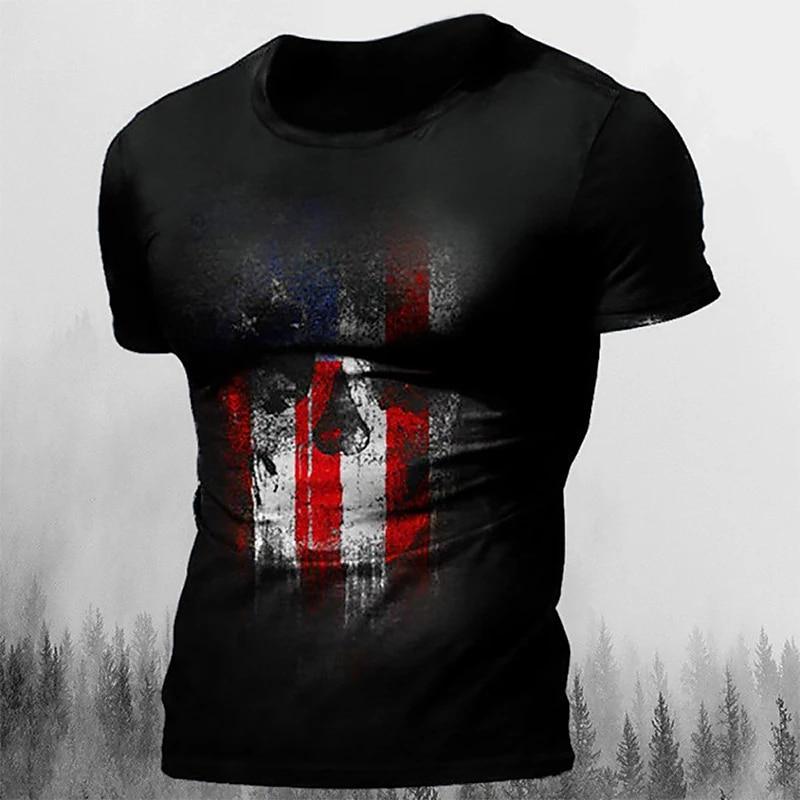 Men's Graphic Skulls T Shirt Shirt Tee Short Sleeve T Shirt 3D Print Crew Neck Shirt Vintage