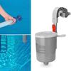 Pool Surface Skimmer Wall Mounted Pool Skimmer Floating Auto Skimmer with Adjustable Bracket Removable Skimmer Basket for Above Ground Pool Debris
