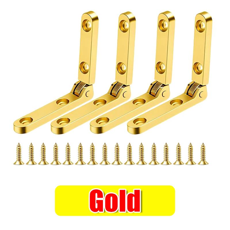 Mini Zinc Alloy Hinges Heavy Duty Folding 90 Degree Hinges With Screws For Wooden Box Jewellery Case Furniture Hardware Hinge