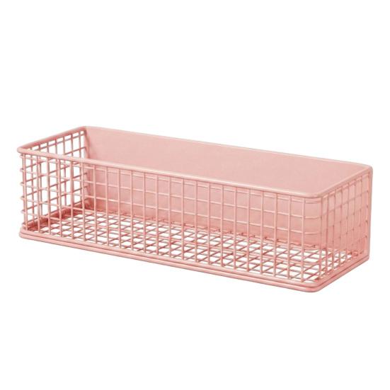 

Magnetic Refrigerator Storage Shelf No Trace Easy to Move Strong Hold Organizer for Spices And Condiments M розовый
