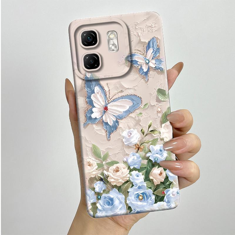 For Infinix Hot 50i Case Hot50i X6531 Soft Silicone TPU Painted Phone Coque Cartoon Printed Shockproof Protective Fundas Cover