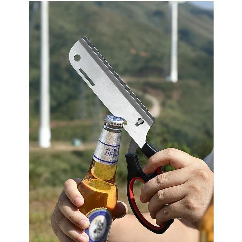 Tijeras grandes de acero inoxidable desmontables para cocina doméstica, cortador potente para acampar al aire libre, cortador de barbacoa, multiherramientas para barbacoa