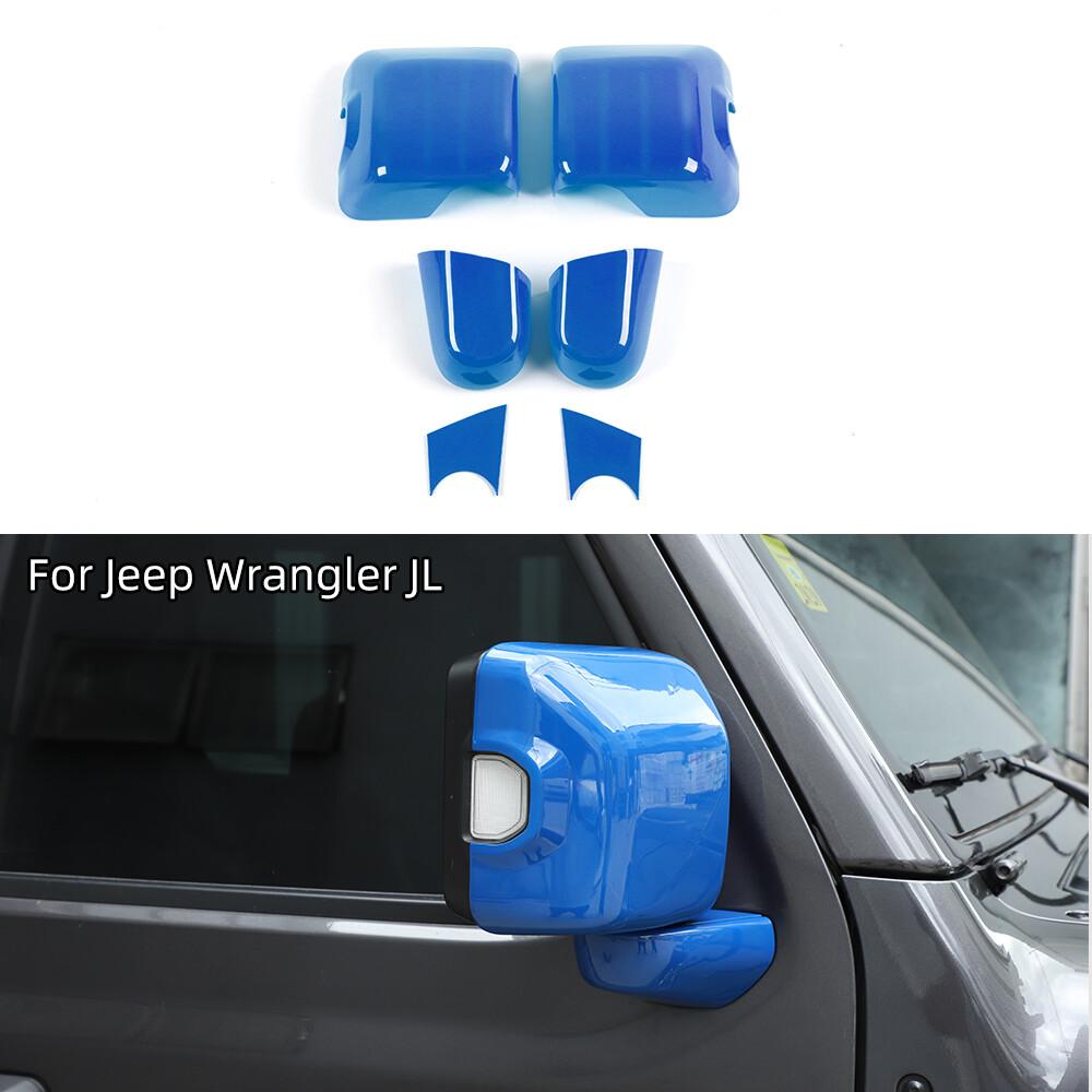 Exterior Rearview Mirror Cover Shell Cap Trim For Jeep Wrangler JL JT 2018+ Blue