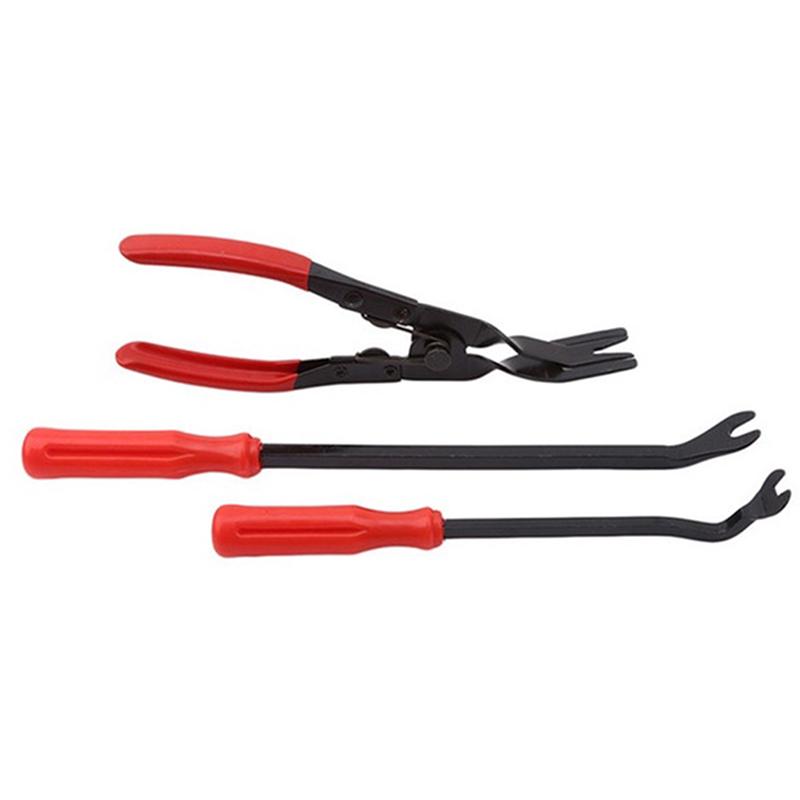 3 Pcs Car Door Panel Clips Pliers Trim Removal Fastener Puller Repair Tool Combo