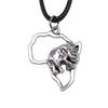 45cm Necklace Leather Chain Big Elephant And Horse Wedding Jewelry Findings QN027
