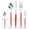 5Pcs Cutlery Set Stainless Steel Tableware Knife Fork Spoon Dinnerware Set Kitchen Flatware Silverware