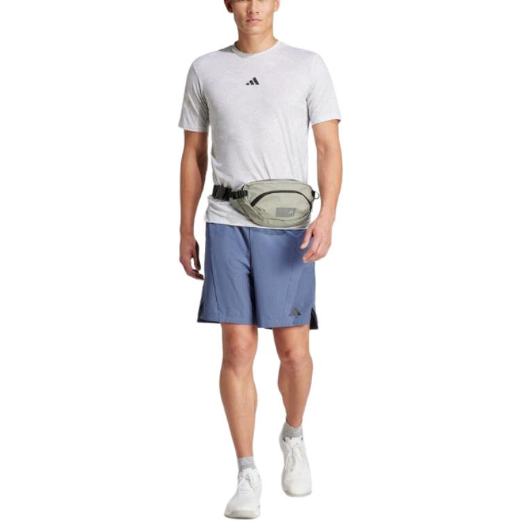 adidas Power Workout Tee White/Black Men Streetwear IS3807
