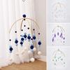 Mobile berceau bébé Mobile berceau chambre d'enfant Carillons éoliens à boules en feutre Suspendu en bois Mobiles de lit en feutre Mobiles de plafond en feutre Mobile berceau pour chambre d'enfant Douche de bébé