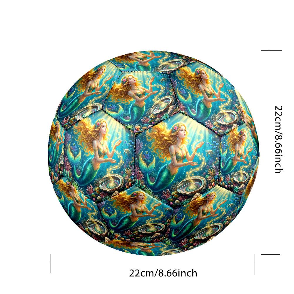 1pc Mermaids Undersea Magic Durable Size 5 Soccer Ball Professional Match Training Football Indoor &Outdoor Sports Ball P60131