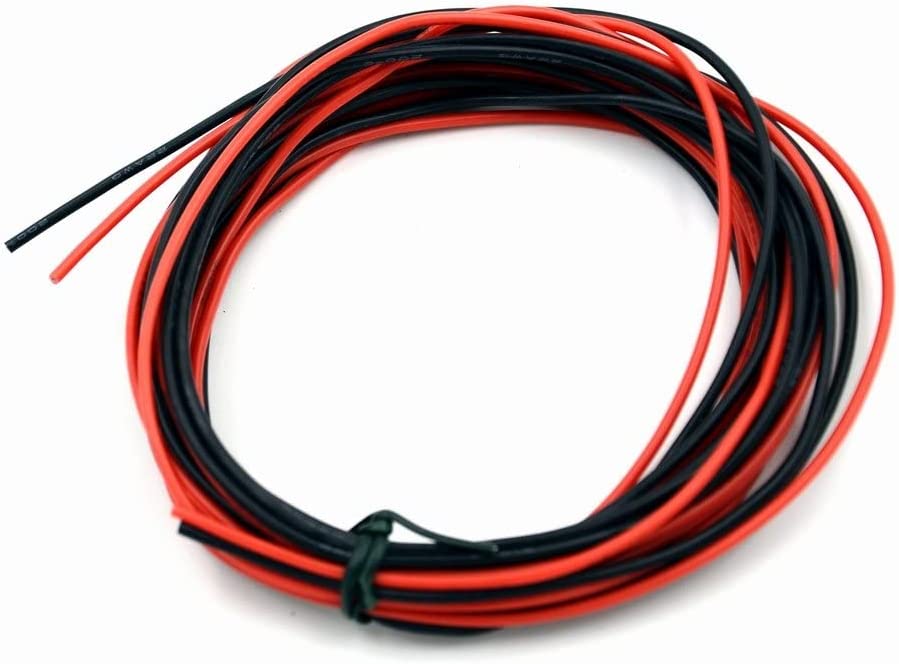 22 AWG Silicone Wire – 2.5m Red + 2.5m Black | Flexible, High-Temperature Resistant | Ideal for Electronic Projects, Ankeway Connectors