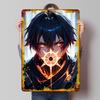 Anime Warrior With Glowing Eyes Printed Poster Customized Wall Art Retro Vintage Metal Tin Signs for Setup Decorations Wand Deko