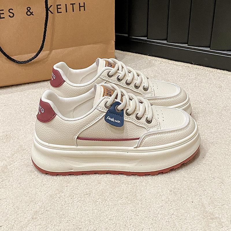 

Высококлассные маленькие белые женские туфли женские весенне-осенние весенне-осенние универсальные повседневные кеды 40 красный